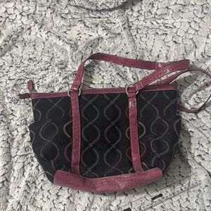 Elegant Black and Pink Women's Handbag